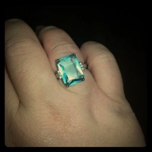 16.24 ct aquamarine ring size 10